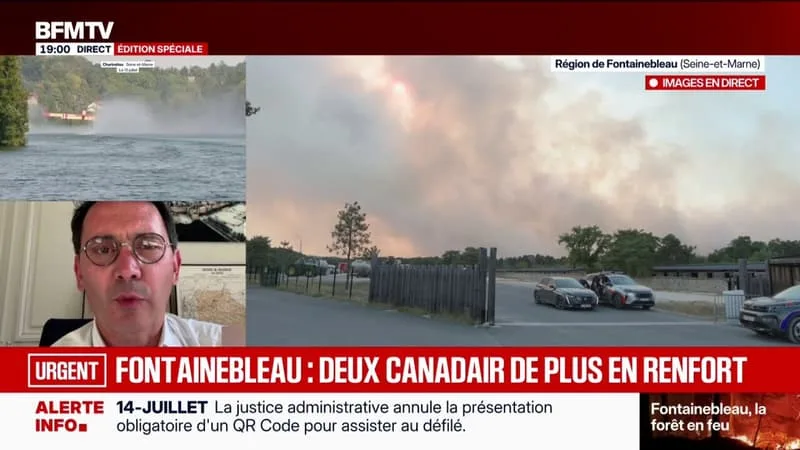 INCENDIE À FONTAINEBLEAU: « LE COMBAT CONTINUE », ASSURE LE MAIRE DE LA VILLE