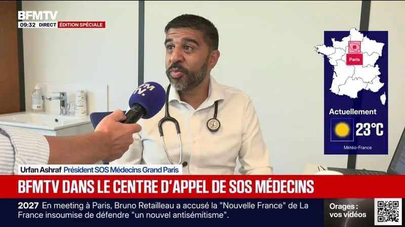 CANICULE: « ON ESSAYE D’ANTICIPER EN MOBILISANT UN PEU PLUS NOS MÉDECINS », EXPLIQUE URFAN ASHRAF, PRÉSIDENT SOS MÉDECINS GRAND PARIS