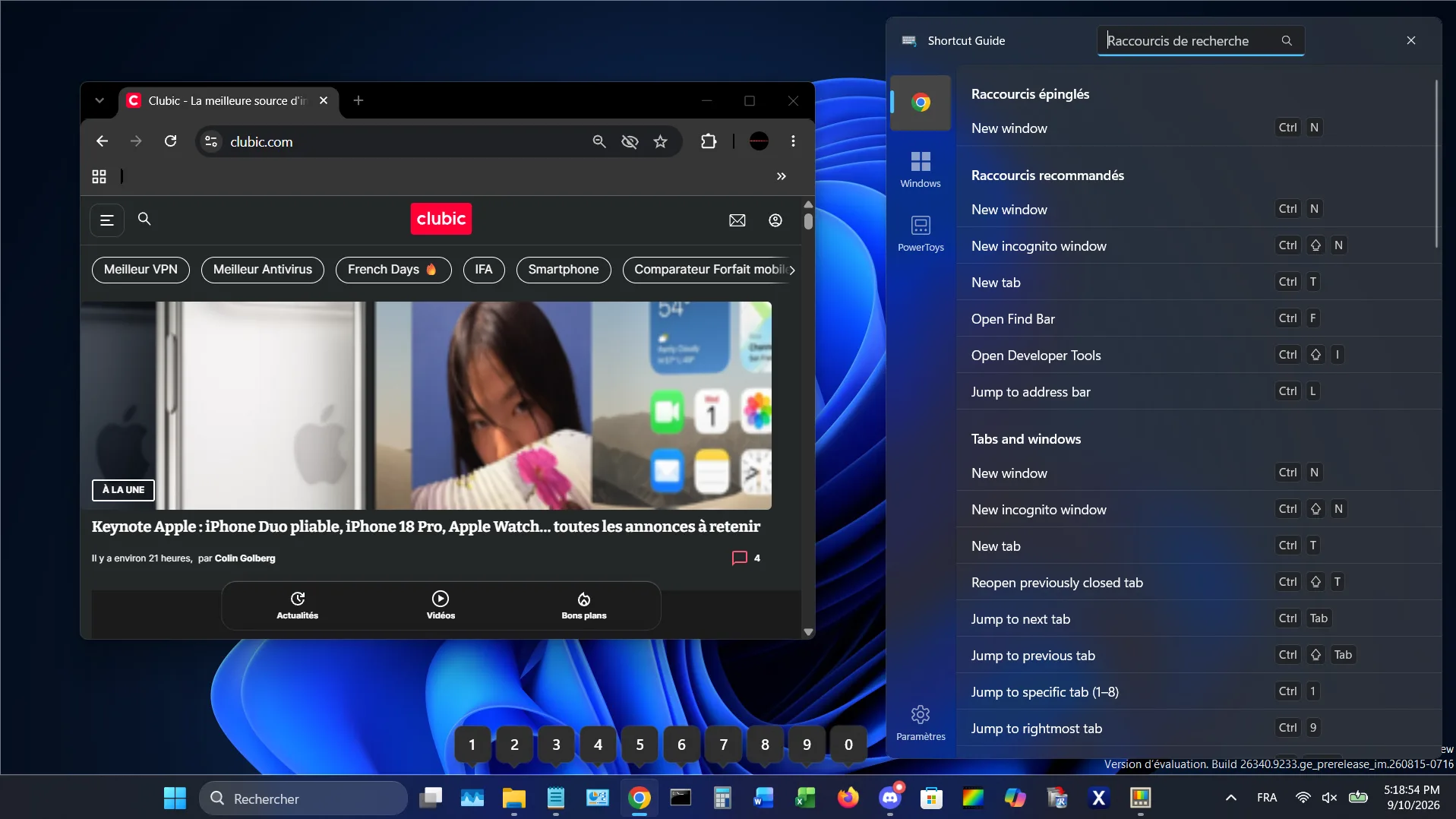 VOUS OUBLIEZ TOUJOURS VOS RACCOURCIS CLAVIER ? VOICI L’ANTISÈCHE QU’IL VOUS FAUT SUR WINDOWS 11