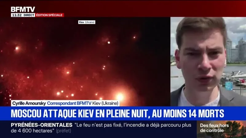 AU MOINS 14 MORTS DANS UNE ATTAQUE RUSSE SUR KIEV