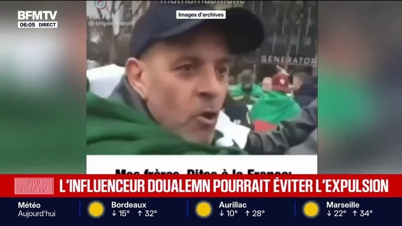DOUALEMN: L’INFLUENCEUR ALGÉRIEN POURRAIT ÉVITER D’ÊTRE EXPULSÉ