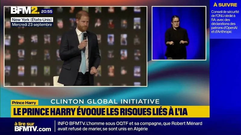 RISQUES LIÉS À L’IA: « NOUS NE POUVONS PAS DIRE QUE PERSONNE NE NOUS A AVERTIS », PRÉVIENT LE PRINCE HARRY