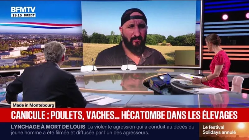 « AUJOURD’HUI, AVEC LA CANICULE, ON N’A PLUS DE VERDURE SUR NOS EXPLOITATIONS », DÉCLARE JÉRÔME BAYLE, AGRICULTEUR ET ÉLEVEUR DE BOVINS