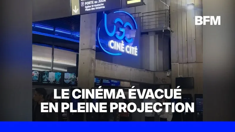 PARIS: LE CINÉMA UGC DES HALLES ÉVACUÉ AVANT LE COUVRE-FEU