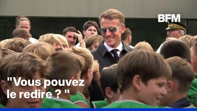DES ENFANTS DEMANDENT À EMMANUEL MACRON DE REDIRE SON « FOR SURE »