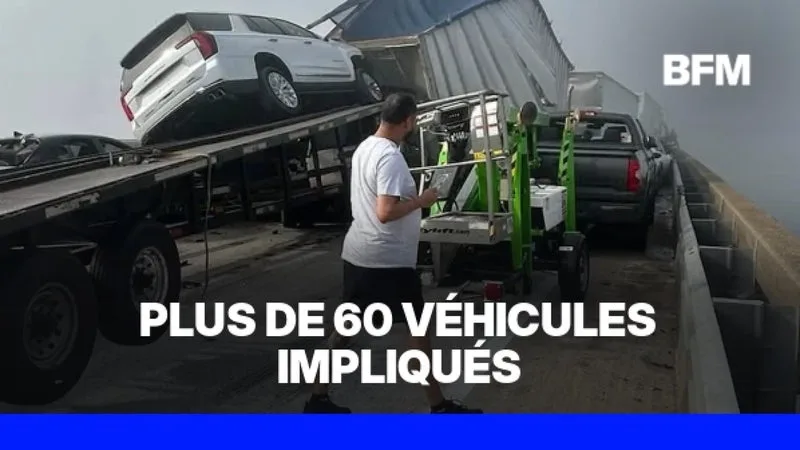 UN CARAMBOLAGE GIGANTESQUE SUR UN PONT EN CAROLINE DU SUD