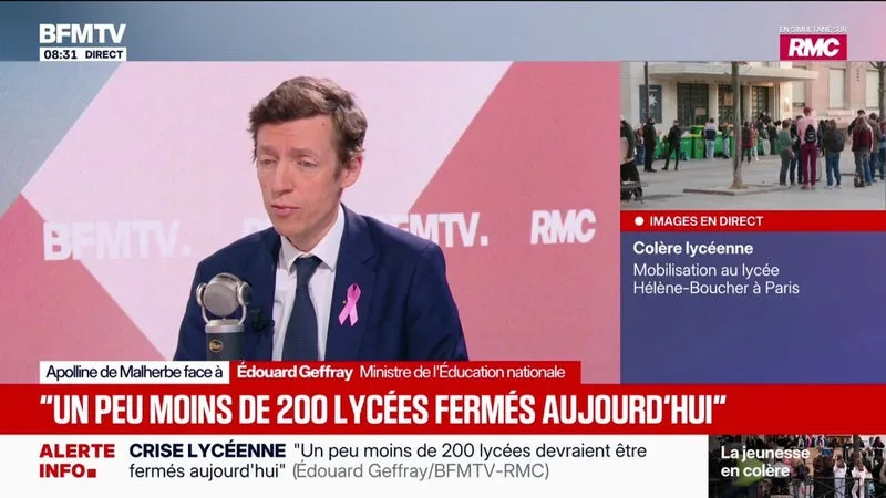 MOUVEMENT LYCÉEN: « 90.000 CONTRIBUTIONS » ONT ÉTÉ REÇUES SUR LA PLATEFORME AGORA, ASSURE ÉDOUARD GEFFRAY, MINISTRE DE L’ÉDUCATION NATIONALE
