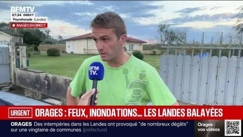 VIOLENTS ORAGES: PORTAIL COUCHÉ, ARBRE TOMBÉ, INFILTRATIONS DANS LA MAISON… CET HABITANT DE PEYREHORADE CONSTATE LES DÉGÂTS AU RÉVEIL