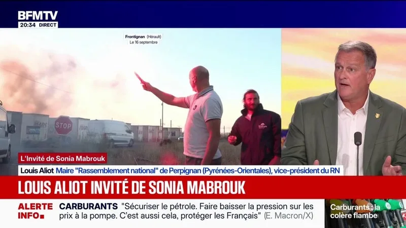 PRIX DES CARBURANTS: LES AIDES VERSÉES PAR LE GOUVERNEMENT « NE SONT PAS À LA HAUTEUR », ESTIME LOUIS ALIOT, MAIRE « RASSEMBLEMENT NATIONAL » DE PERPIGNAN, VICE-PRÉSIDENT DU RN