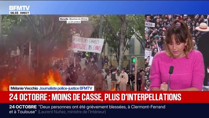 MANIFESTATIONS DU 24 OCTOBRE: MOINS DE VIOLENCES ET UN NOMBRE D’INTERPELLATIONS EN BAISSE PAR RAPPORT AU 17 OCTOBRE