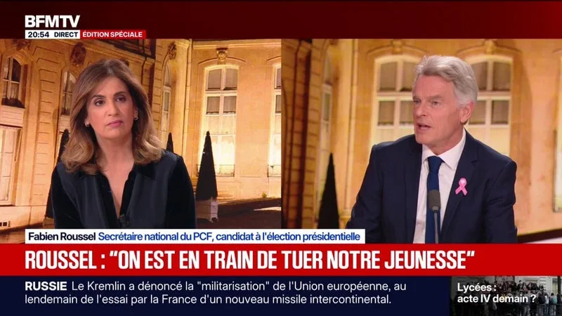 « ON NE TIRE PAS DE LBD, ON NE TIRE PAS DE GRENADES CONTRE NOS ENFANTS », MARTÈLE FABIEN ROUSSEL, SECRÉTAIRE NATIONAL DU PCF ET CANDIDAT À LA PRÉSIDENTIELLE