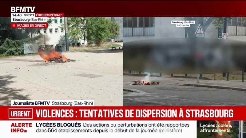 COLÈRE LYCÉENNE: LES MANIFESTANTS SE DISPERSENT À STRASBOURG