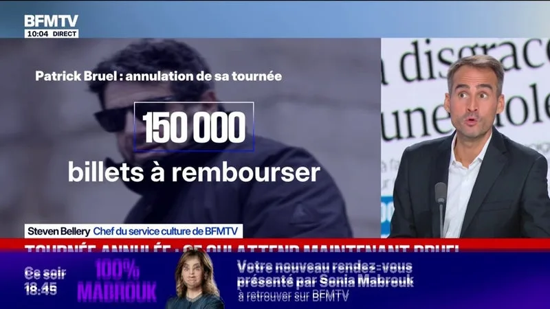 PATRICK BRUEL: L’ANNULATION DE LA TOURNÉE POURRAIT LUI COÛTER UN MILLION D’EUROS, SELON PLUSIEURS PRODUCTEURS CONTACTÉS PAR BFMTV