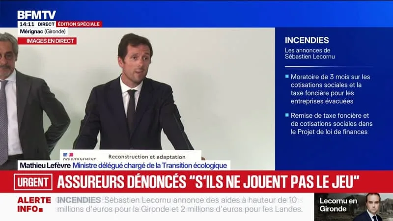 « LA GESTION DE LA FORÊT, APPELLE À LA FOIS DES MESURES D’URGENCE IMMÉDIATE, ET DES MESURES DE PLUS LONG TERME », DÉCLARE MATHIEU LEFÈVRE, MINISTRE DÉLÉGUÉ CHARGÉ DE LA TRANSITION ÉCOLOGIQUE