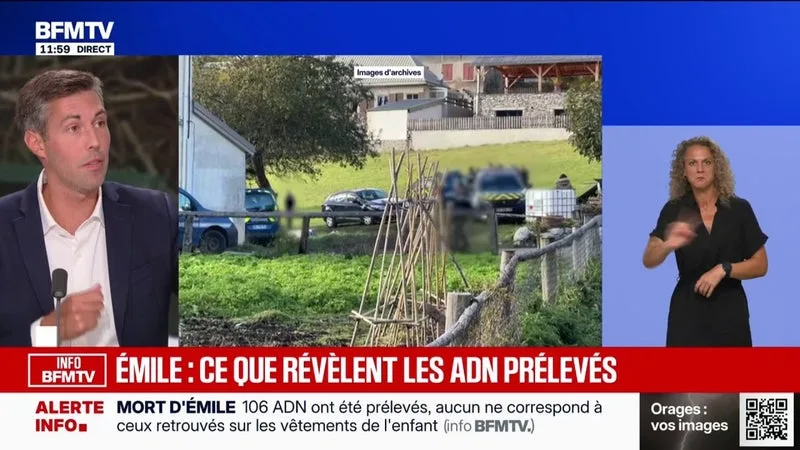 INFO BFMTV – MORT D’ÉMILE: AUCUN DES 106 PRÉLÈVEMENTS ADN RÉALISÉS NE CORRESPOND À CEUX SUR LES VÊTEMENTS DE L’ENFANT