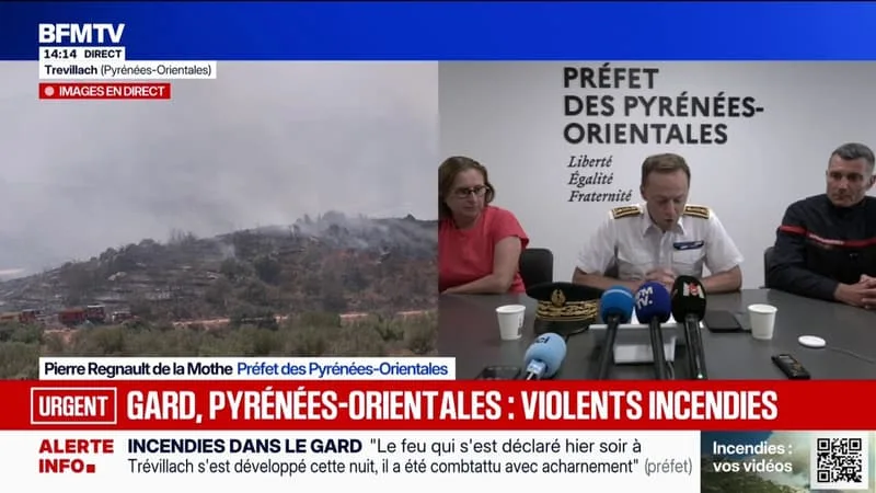 INCENDIE À TRÉVILLACH: LE FEU « A PARCOURU 1.500 HECTARES ENVIRON », ASSURE LE PRÉFET DES PYRÉNÉES-ORIENTALES