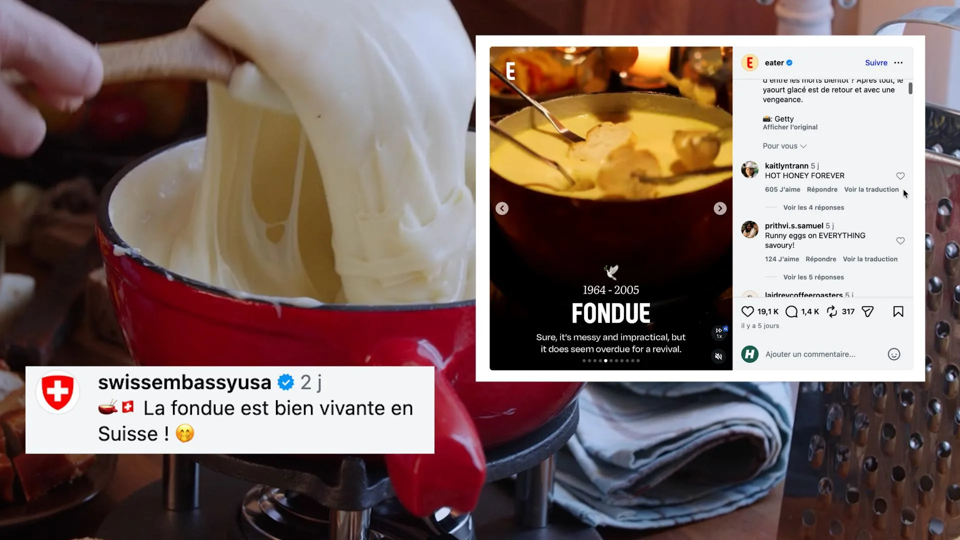 LA FONDUE N’EST PLUS TENDANCE ? C’EST CE QU’A DÉCRÉTÉ UN MÉDIA AMÉRICAIN ET ÇA N’A PAS PLU AUX SUISSES