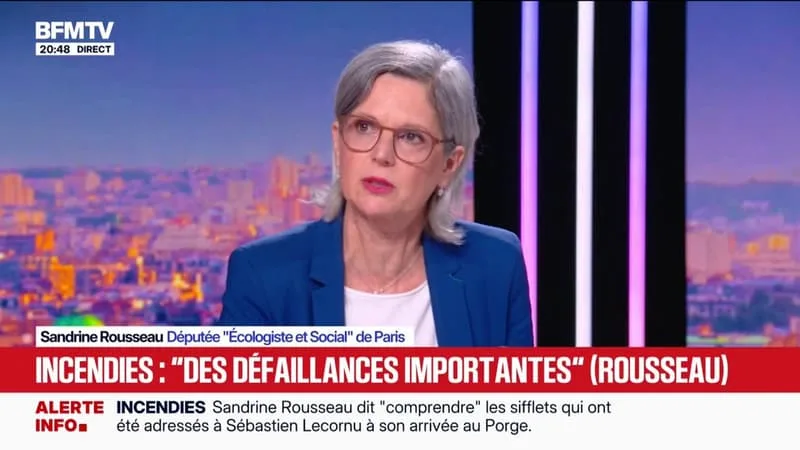 INCENDIES: « NE PAS ANTICIPER LE RÉCHAUFFEMENT CLIMATIQUE ET LES ÉVÉNEMENTS EXTRÊMES COÛTE BEAUCOUP PLUS CHER QUE DE LES ANTICIPER », AFFIRME SANDRINE ROUSSEAU, DÉPUTÉE « ÉCOLOGISTE ET SOCIAL » DE PARIS