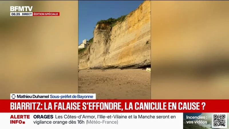 CANICULE: CE QUE L’ON SAIT DE L’EFFONDREMENT D’UNE FALAISE À BIARRITZ