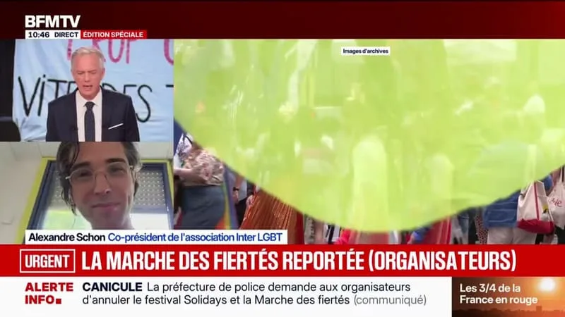 LA PRÉFECTURE DE POLICE DE PARIS DEMANDE L’ANNULATION DE LA MARCHE DES FIERTÉS: « NOUS REGRETTONS DE FAIRE FACE AUX IMPRÉPARATIONS DE L’ÉTAT », DÉCLARE ALEXANDRE SCHON, CO-PRÉSIDENT DE L’ASSOCIATION INTER LGBT