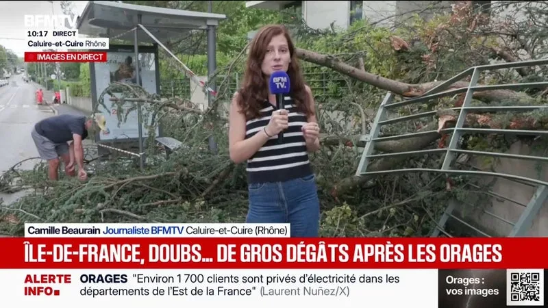 ORAGES: « JAMAIS JE N’AI VU UNE TEMPÊTE PAREILLE », TÉMOIGNE CET HABITANT DE CALUIRE-ET-CUIRE