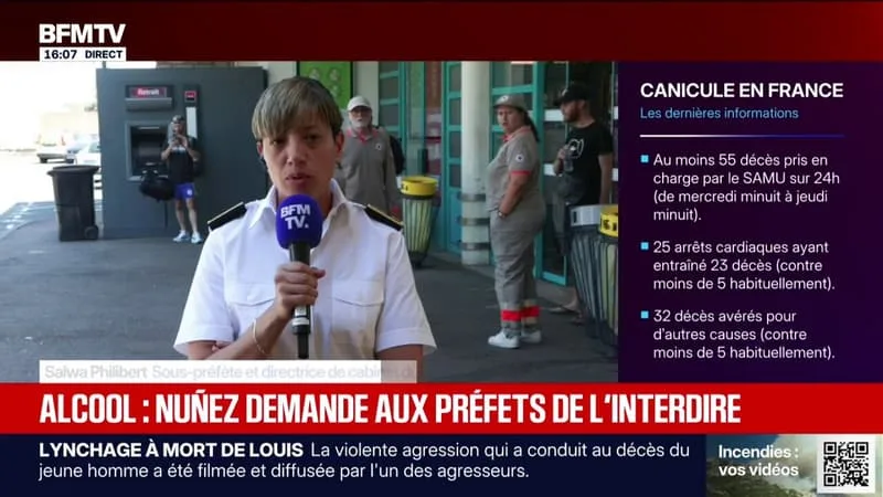 CANICULE: « DEPUIS LE DÉBUT DE LA SEMAINE, ON NE RELÈVE AUCUNE CONSOMMATION D’ALCOOL SUR LA VOIE PUBLIQUE », AFFIRME LA SOUS-PRÉFÈTE DE SAÔNE-ET-LOIRE