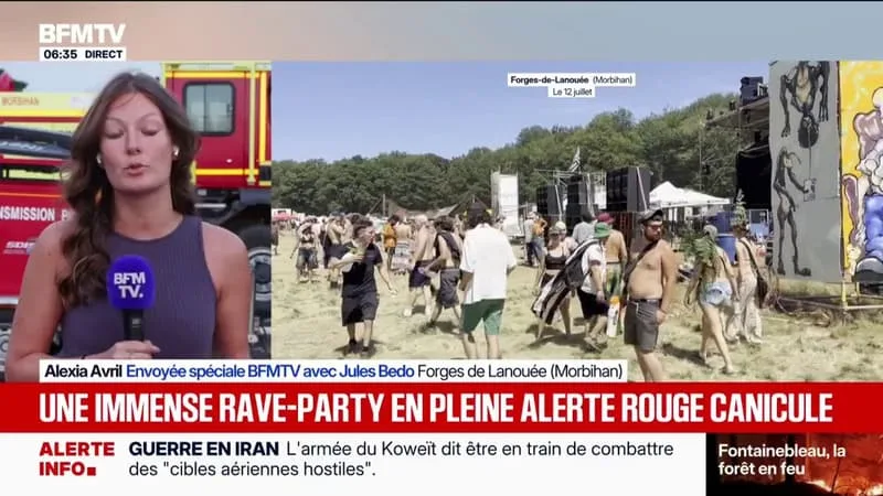 UNE RAVE-PARTY SE TIENT DANS LE MORBIHAN MALGRÉ LA VIGILANCE ROUGE « CANICULE » DANS LE DÉPARTEMENT