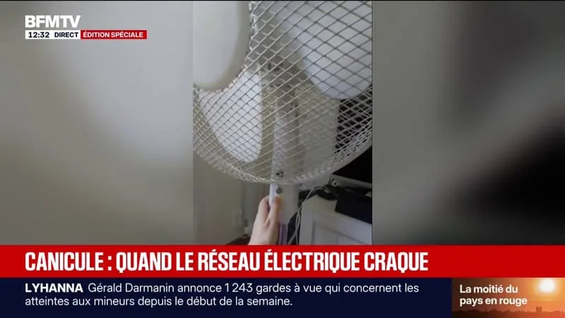DES COUPURES DE COURANT À CERGY VILLAGE DANS LA NUIT EN RAISON DES FORTES CHALEURS