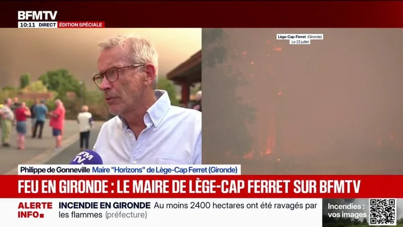 « IL Y A EU 5.300 ÉVACUATIONS DURANT LA NUIT », DÉTAILLE PHILIPPE DE GONNEVILLE, MAIRE (HORIZONS) DE LÈGE-CAP-FERRET