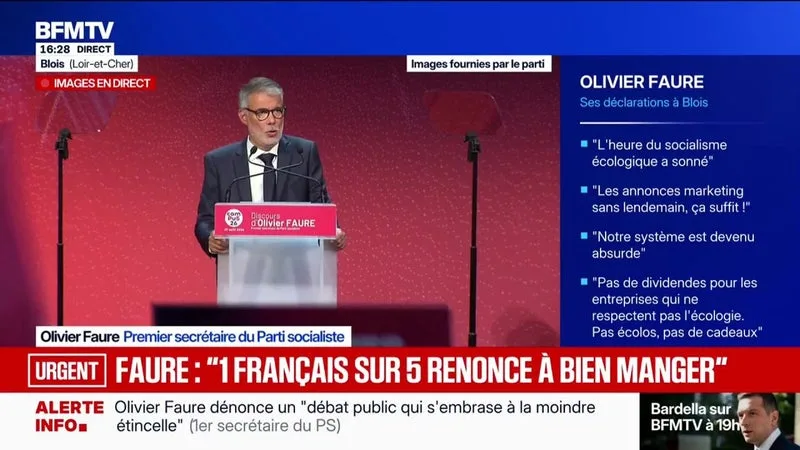 « QUI OSERAIT DIRE QUE LES SOCIALISTES N’ONT PAS CHANGÉ LA VIE? », DÉCLARE OLIVIER FAURE, PREMIER SECRÉTAIRE DU PARTI SOCIALISTE À BLOIS OÙ ONT LIEU LES JOURNÉES D’ÉTÉ DE SON PARTI