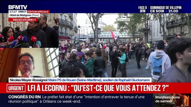MOUVEMENT LYCÉEN: « CELA FAIT UN MOIS QUE DES REVENDICATIONS RAISONNABLES NE SONT PAS ENTENDUES », ESTIME NICOLAS MAYER-ROSSIGNOL, MAIRE PS DE ROUEN, SOUTIEN DE RAPHAËL GLUCKSMANN