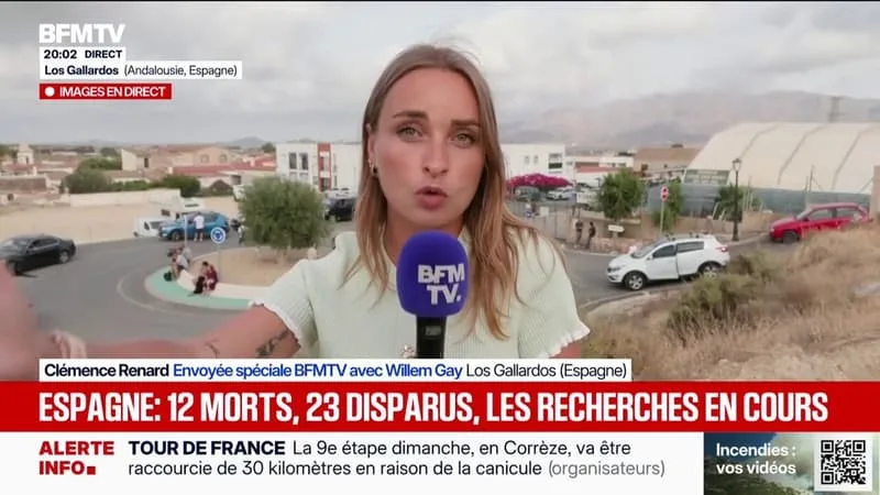 EN ANDALOUSIE, LA LUTTE CONTRE LE FEU ET LA RECHERCHE DE DISPARUS SE POURSUIVENT