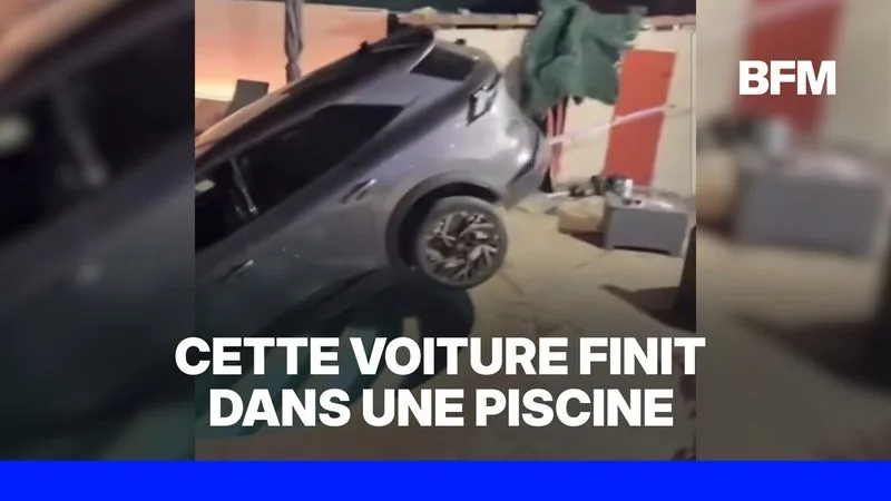 ALPES-MARITIMES: UNE VOITURE FINIT DANS LA PISCINE D’UN RESTAURANT