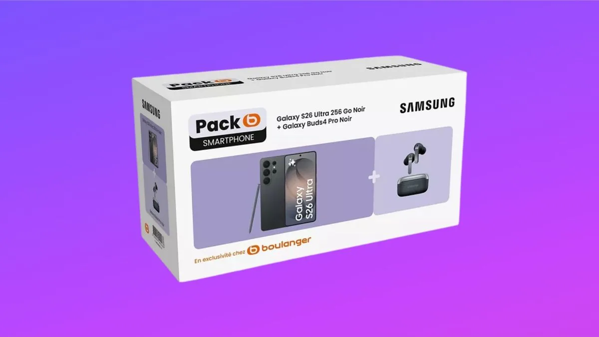LE DUO PREMIUM SAMSUNG GALAXY S26 ULTRA ET GALAXY BUDS 4 PRO EST BRADÉ DANS UN PACK IMBATTABLE À -649€