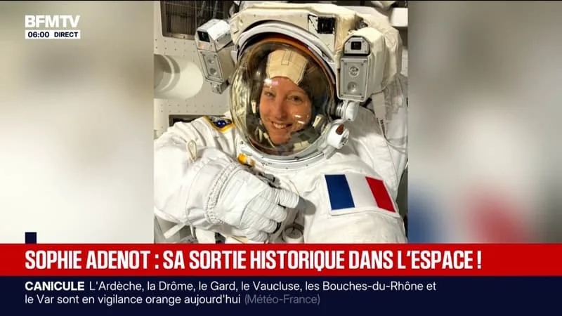 SOPHIE ADENOT S’APPRÊTE À SORTIR DE LA STATION SPATIALE INTERNATIONALE ET À ENTRER UN PEU PLUS DANS L’HISTOIRE DE L’ASTRONOMIE FRANÇAISE