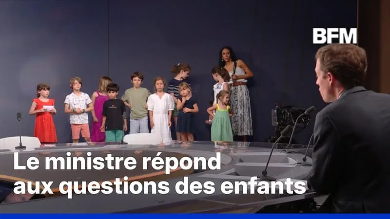 CANICULE: LE MINISTRE DE L’ÉDUCATION, ÉDOUARD GEFFRAY, RÉPOND AUX QUESTIONS DES ENFANTS DES SALARIÉS DE BFMTV