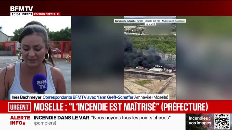 INCENDIE DANS UN ENTREPÔT SEVESO EN MOSELLE: PLUS AUCUNE TRACE DE FUMÉE SUR LE SITE