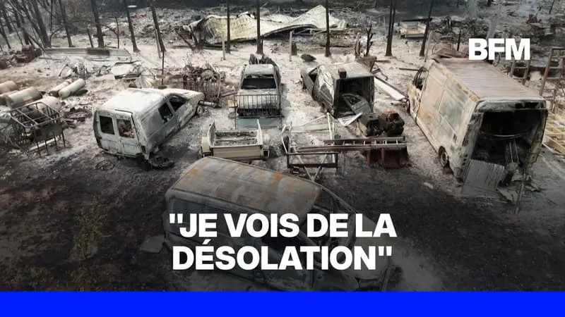 INCENDIE EN GIRONDE: LES SINISTRÉS CONSTATENT LES DÉGÂTS CONSIDÉRABLES APRÈS LE PASSAGE DES FLAMMES