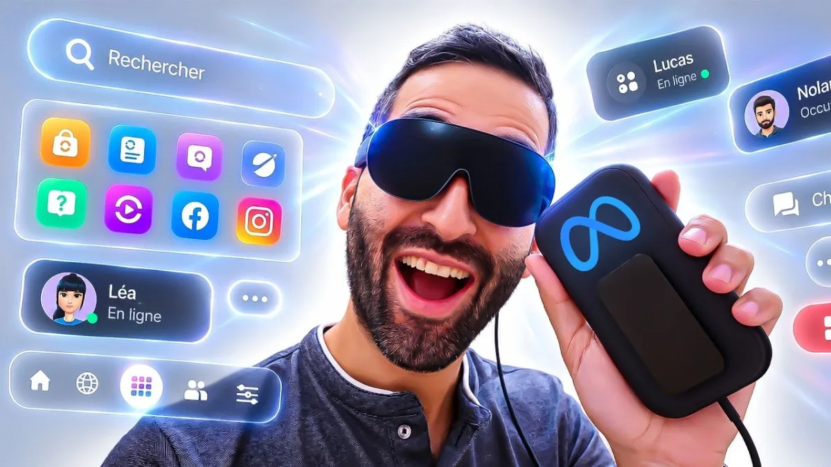 NOTRE ESSAI EN VIDÉO DES LUNETTES META VR : L’ALTERNATIVE QUI VEUT BOUSCULER L’APPLE VISION PRO