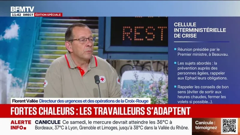 CANICULE: « IL FAUT QUE CHACUN ADAPTE SA CONDUITE », RAPPELLE FLORENT VALLÉE, DIRECTEUR DES URGENCES ET DES OPÉRATIONS DE LA CROIX-ROUGE