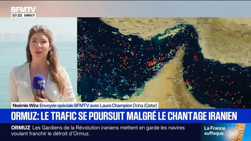 GUERRE AU MOYEN-ORIENT: LE TRAFIC MARITIME SE POURSUIT AU COMPTE-GOUTTES DANS LE DÉTROIT D’ORMUZ, MALGRÉ L’ANNONCE DE SA FERMETURE PAR L’IRAN
